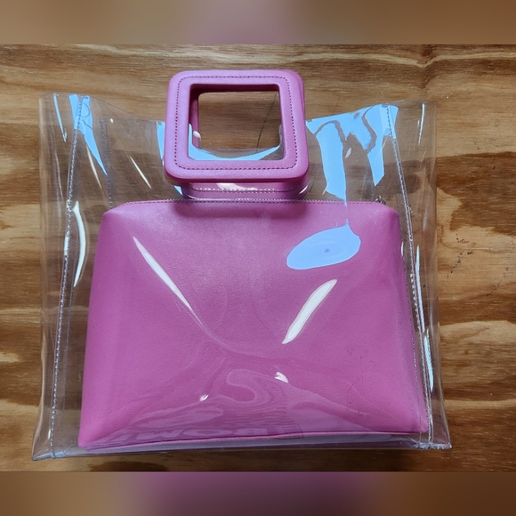 STAUD Pink Leather and PVC Shirley Bag - Picture 8 of 16